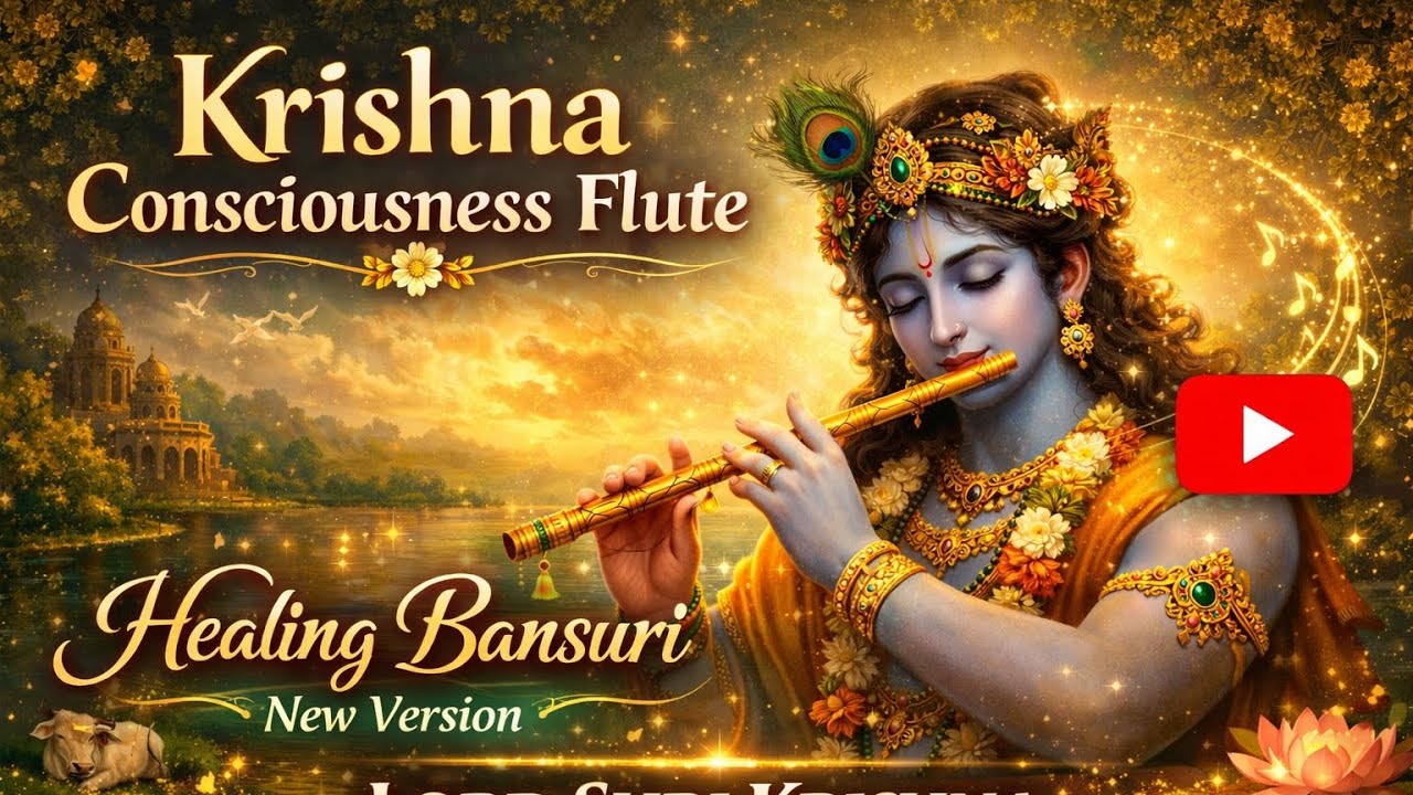 Krishna Consciousness Flute 🌼 | Healing Bansuri | New Version Lord Shri Krishna Flute Music 🪈