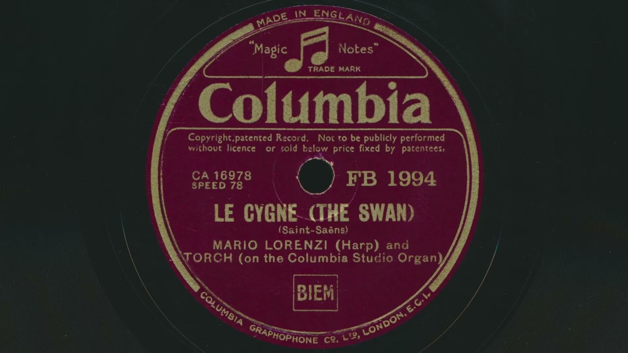1938 MARIO LORENZI and SIDNEY TORCH Le Cygne (The Swan) - 78 RPM Record