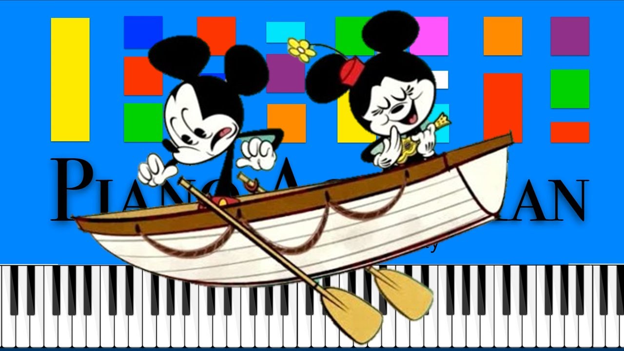 Mickey Mouse - Carried Away Slow EASY Medium 4K Piano Tutorial