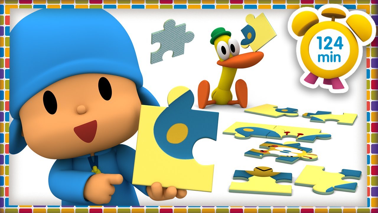 🧩️POCOYÓ en ESPAÑOL - Jugando a puzzles y formas [124 min] CARICATURAS y DIBUJOS ANIMADOS para niños