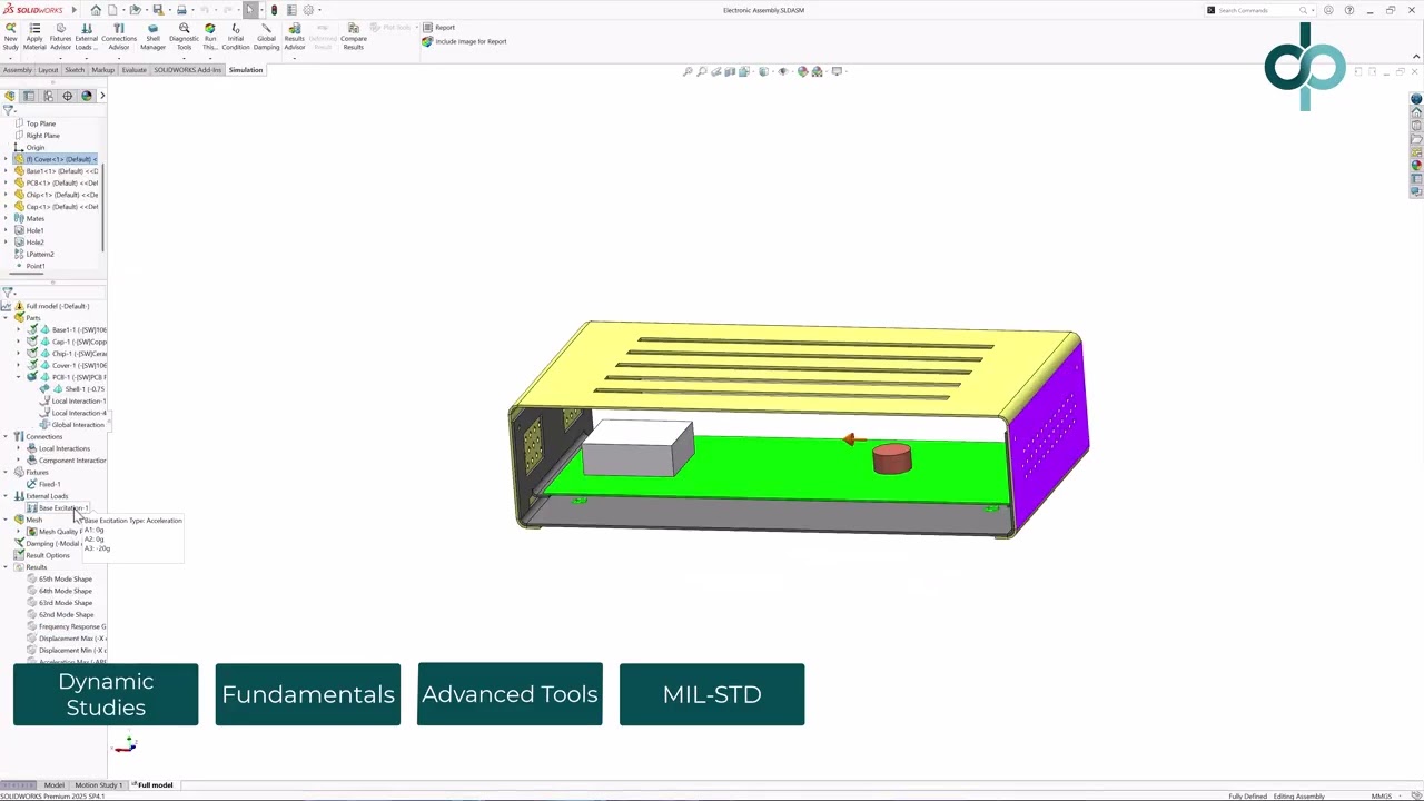 Solidworks Simulation Dynamics Training Course Overview
