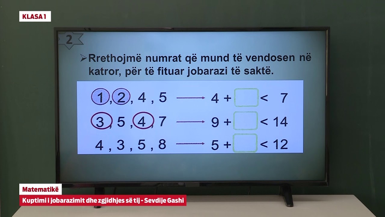 e Mesimi Klasa 1 - 1048 Matematikë - Kuptimi i jobarazimit dhe zgjidhjes së tij