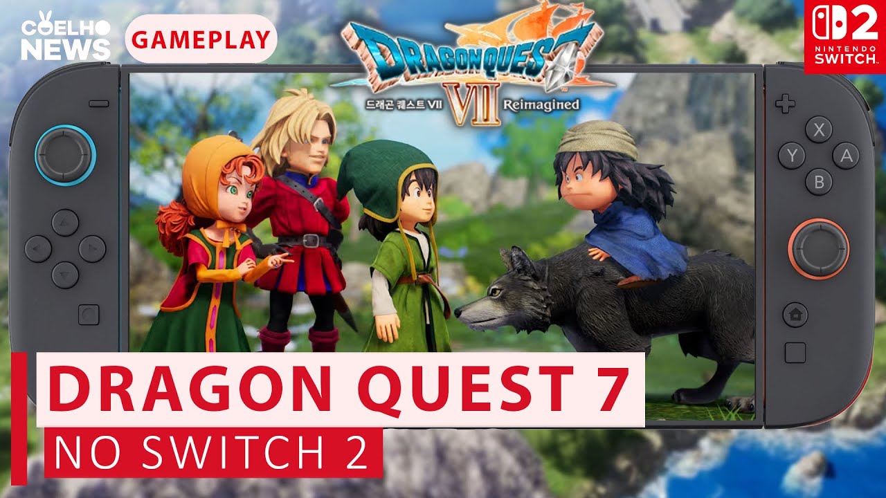 IMPRESSIONANTE NO SWITCH 2! Dragon Quest VII Reimagined tem um dos MELHORES gráficos l Gameplay