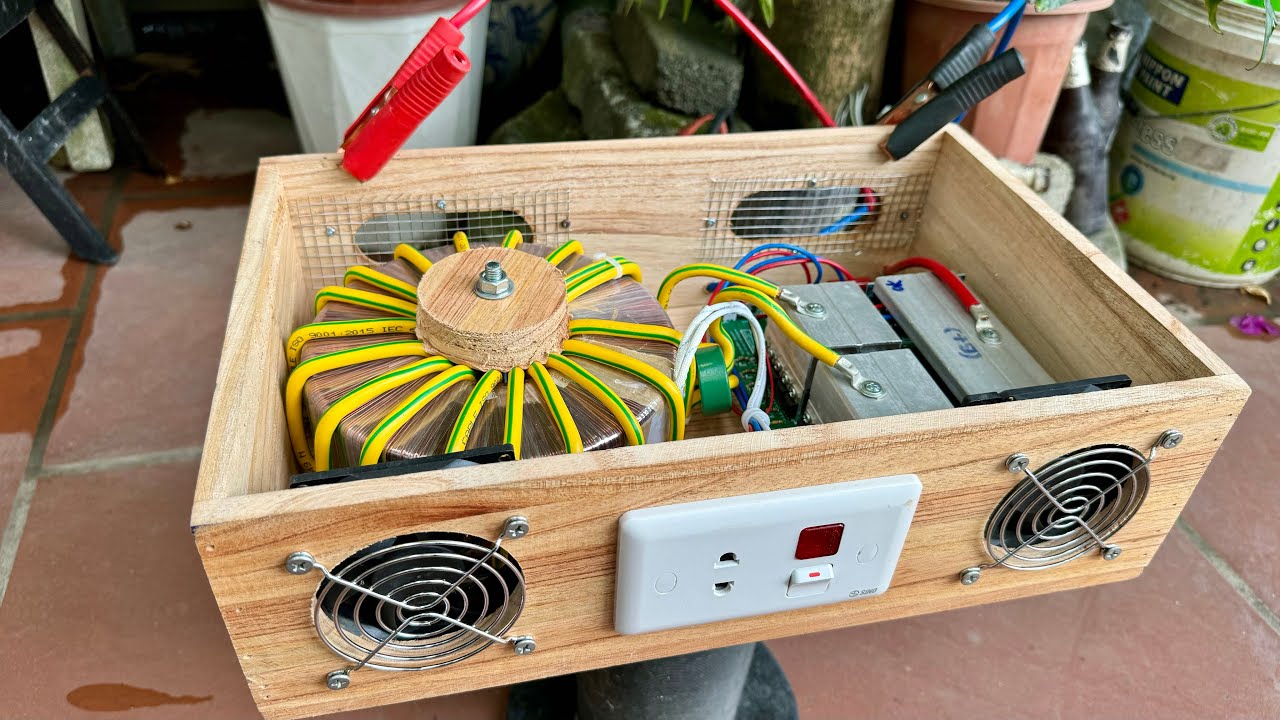 Bộ kích điện 24V ra 220V sóng sin chuẩn siêu chất đây mọi người ơi !