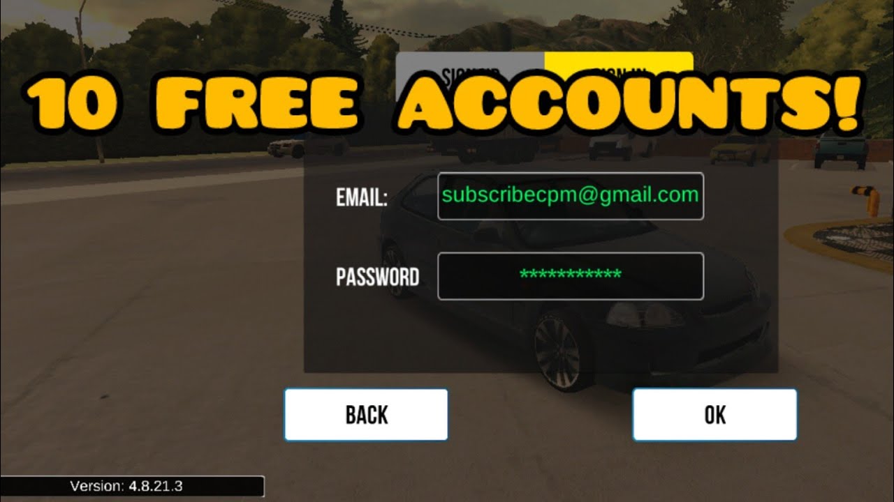 🆓CAR PARKING MULTIPLAYER FREE ACCOUNT| FREE ACC CPM | FREE ACCOUNT CPM| ACCOUNT GIVEAWAY CPM|FREE