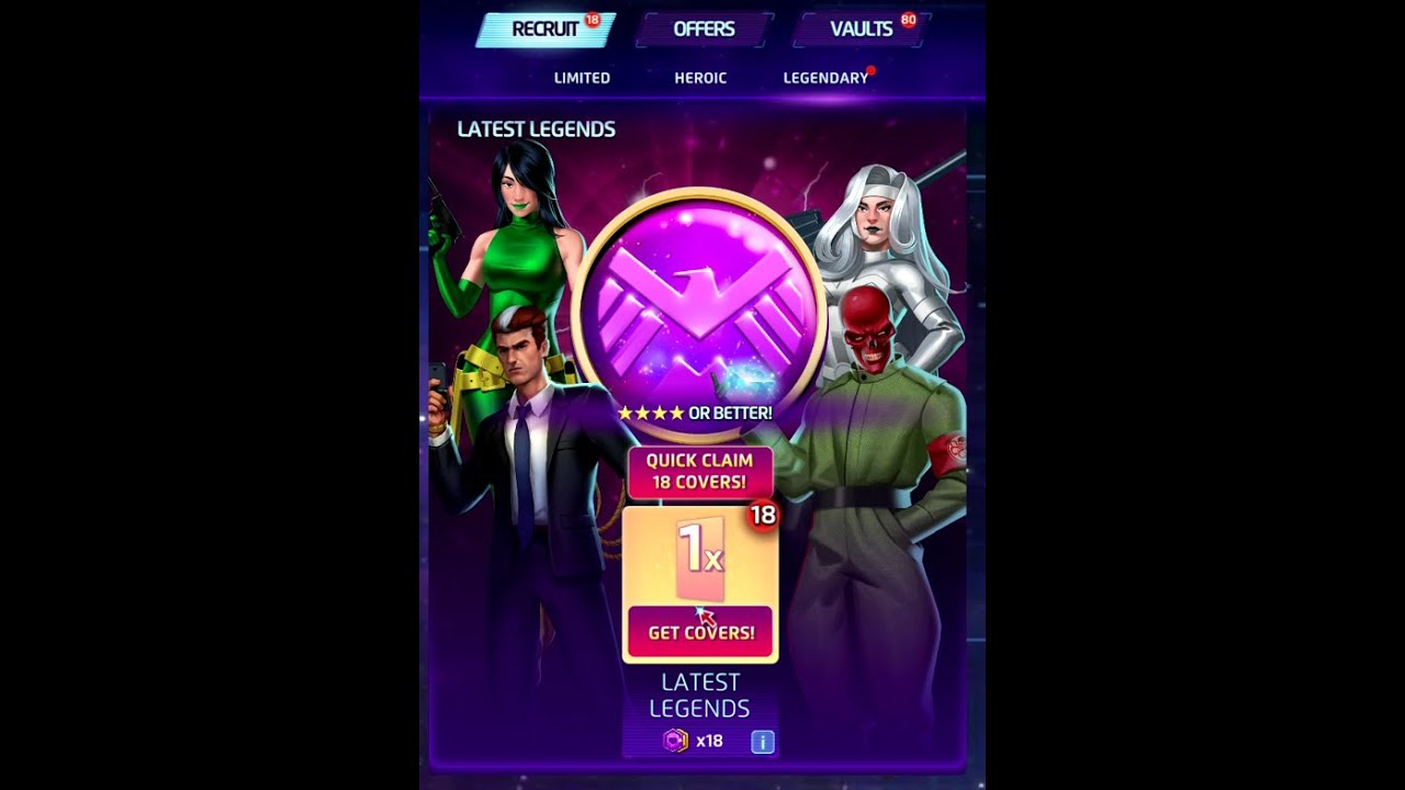Marvel Puzzle Quest: 97 Latest Legends pulls, let's champ Silver Sable!