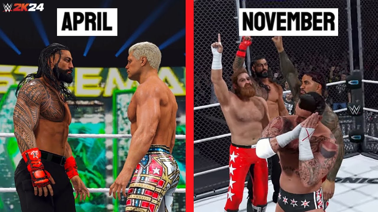Every ROMAN REIGNS match of 2024! WWE 2K24 Highlights