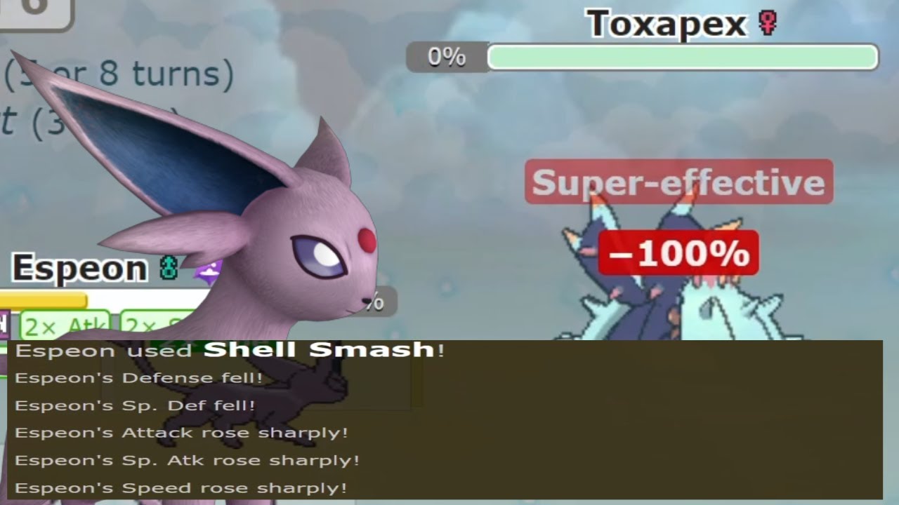 SHELL SMASH ESPEON MAKES FOR EASY SWEEPS (Pokemon Showdown)