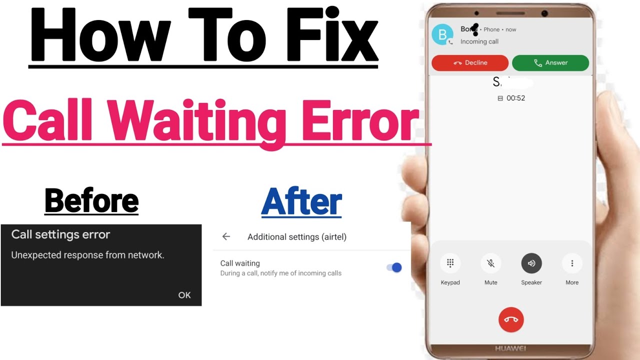 How To Fix Unexpected Response From Network Error😱😱How To Fix Call Waiting Error😱😱Ltechnical