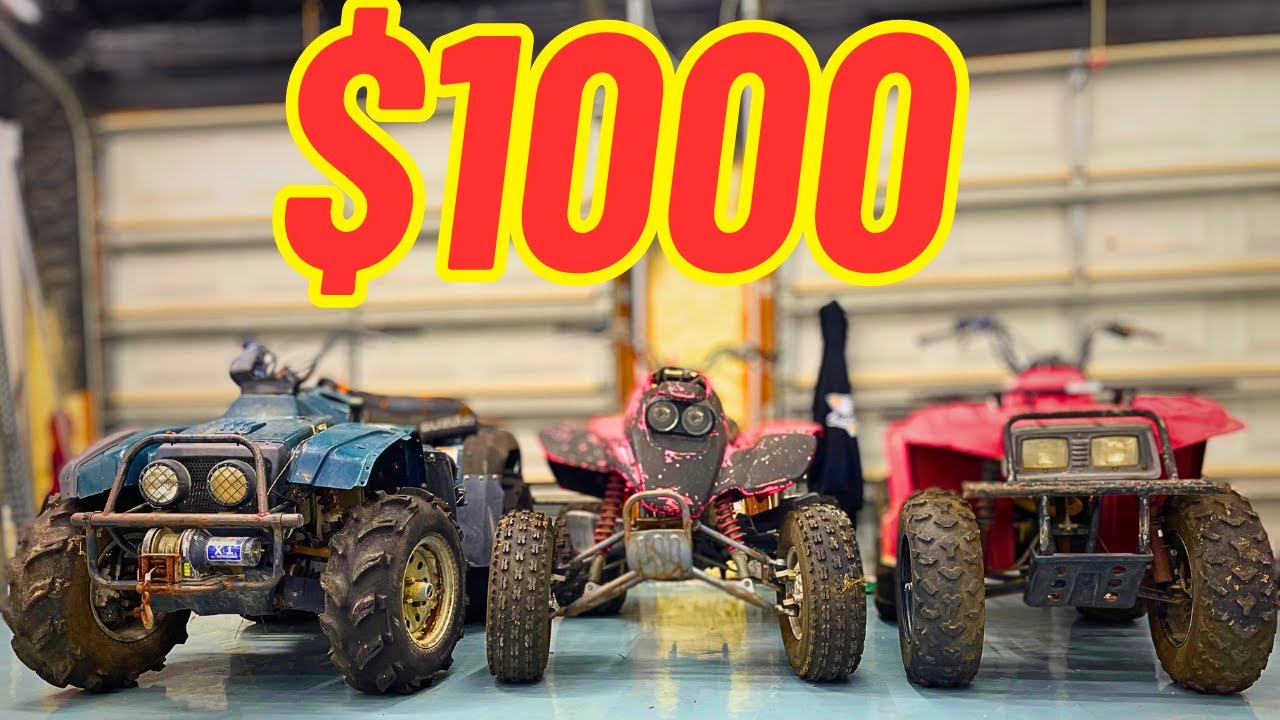 $1000 for 3 4 Wheelers. WILL THEY RUN?!