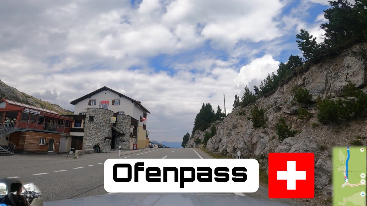 Switzerland - Ofenpass (Fuorn Pass)  start from Italy Navigation & driver Cam