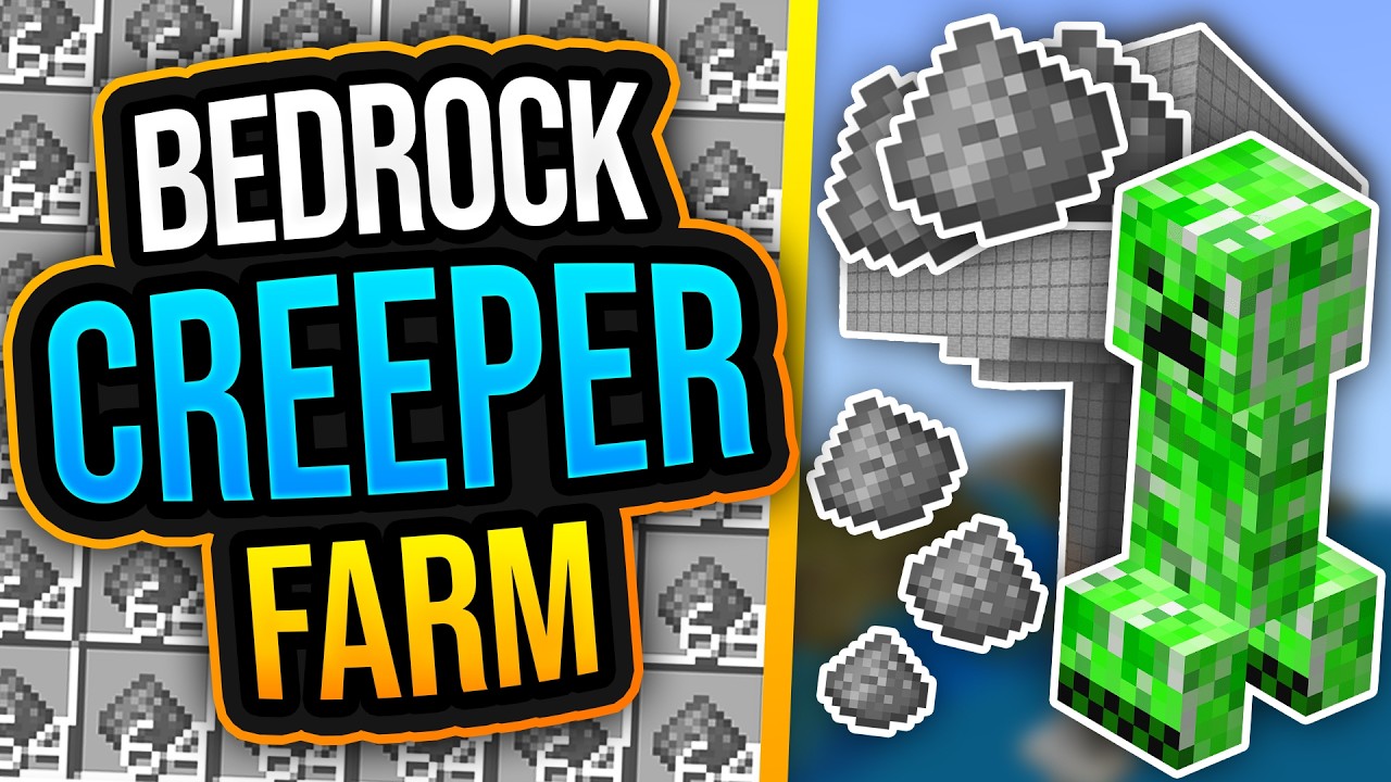 CREEPER FARM MINECRAFT BEDROCK 1.21