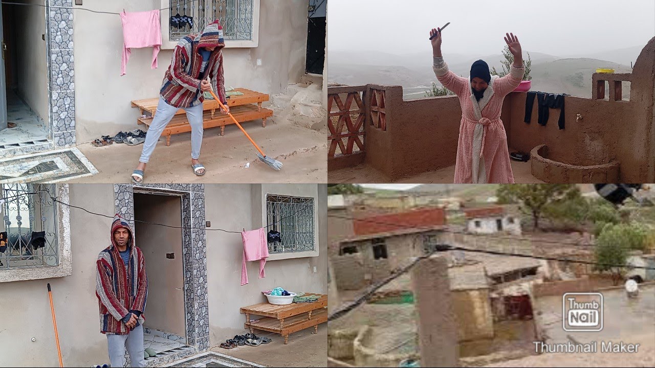 ياربي🤲 سلامة امطار 🌧️الخير دخلات علينا كاع لبنيناه راب لنا وحتى الطريق تقطعات علينا 😥