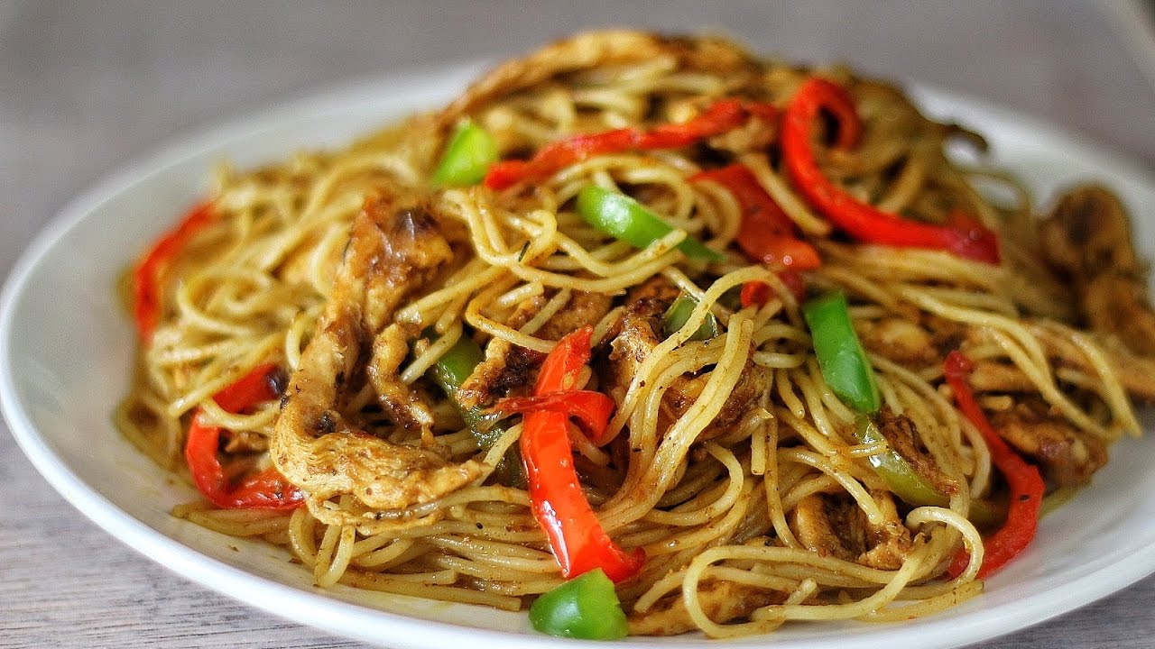 STIR-FRY CHICKEN SPAGHETTI