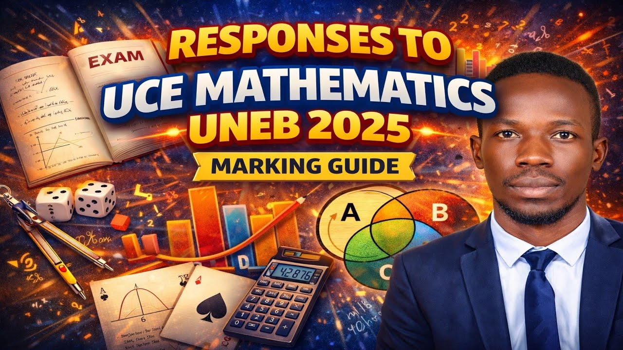 UCE Maths 2025 UNEB | Step-by-Step Responses + Marking Guide