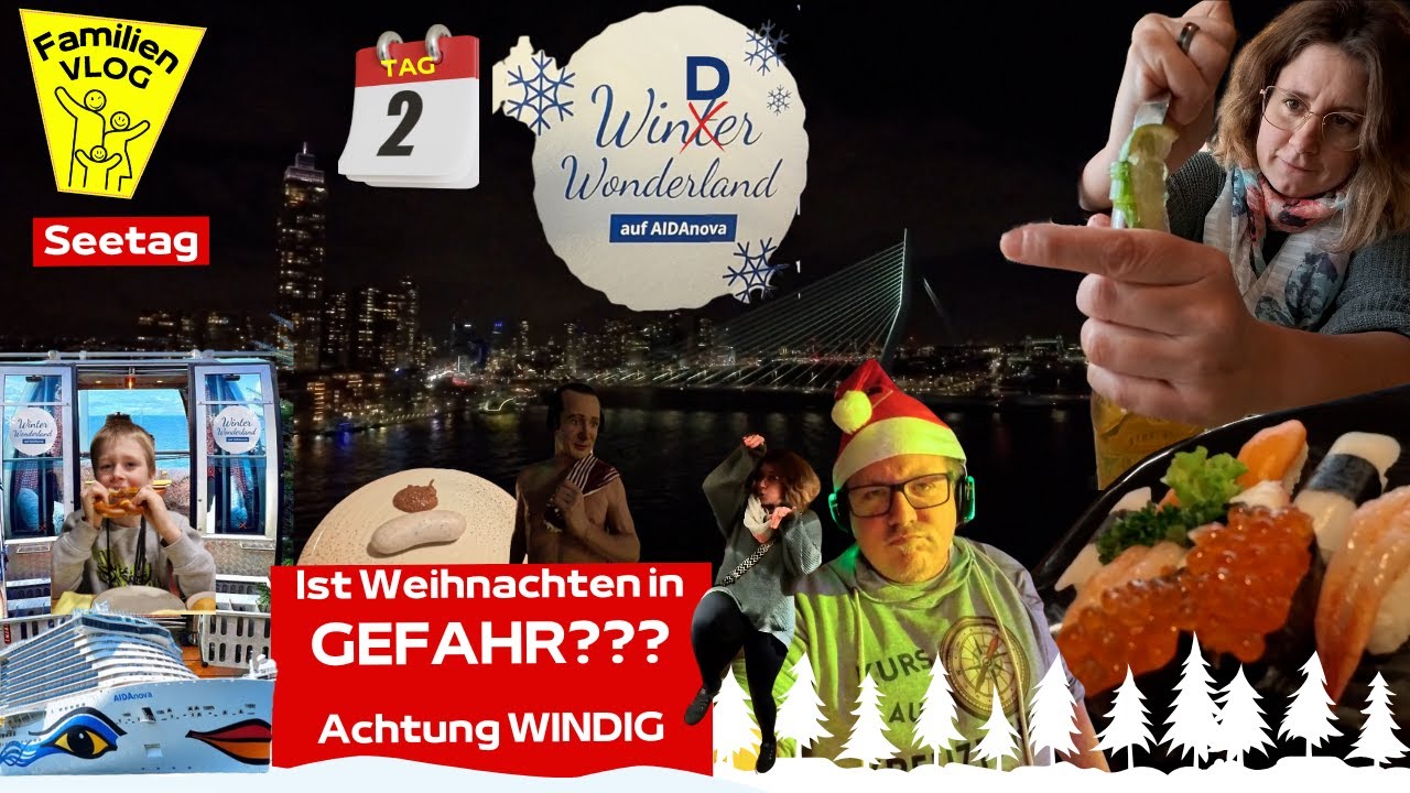 Der STÜRMISCHSTE Seetag aller Zeiten! 🌊🌪️ | AIDA Nova FamilienVLOG Tag 2