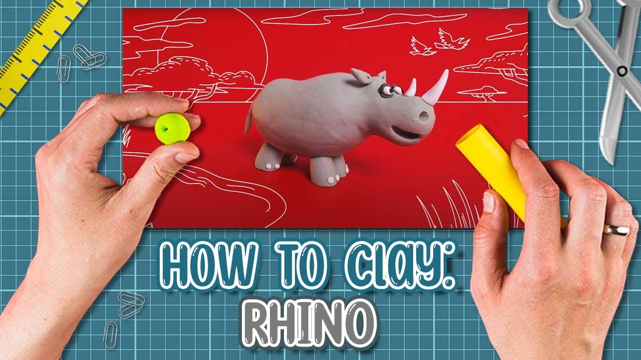 🦏 How to Make a Clay Rhino - Step by step guide