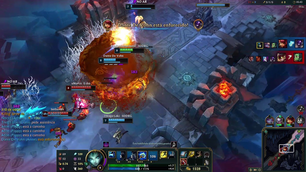 Jogando de Nami das Profundezas.