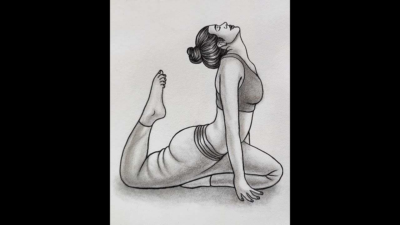 21 June World Yoga Day Special | Yoga Drawing #shorts