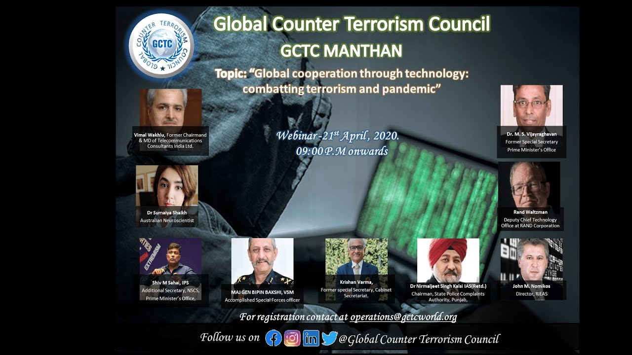 GCTC MANTHAN 3  Global Cooperation Through Technology  Combating Terrorism and Pandemics  2020 04 21