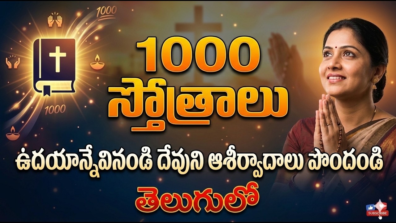 1000 Praises in Telugu (వెయ్యి స్తుతులు) Veyyi Sthuthulu with Text | Most Powerful Worship part -1