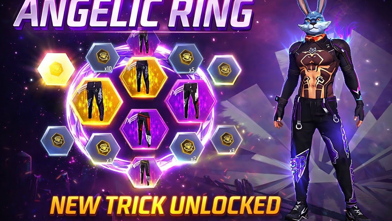 😡NEW ANGELIC PANT EVENT FREE FIRE 💀 | PURPLE ANGELIC PANT SPIN 🥰
