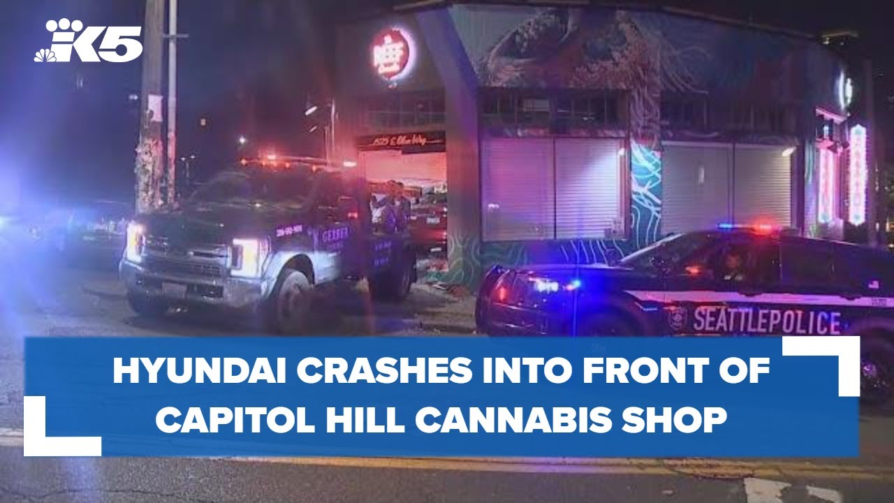 Hyundai crashes into front of Capitol Hill cannabis shop