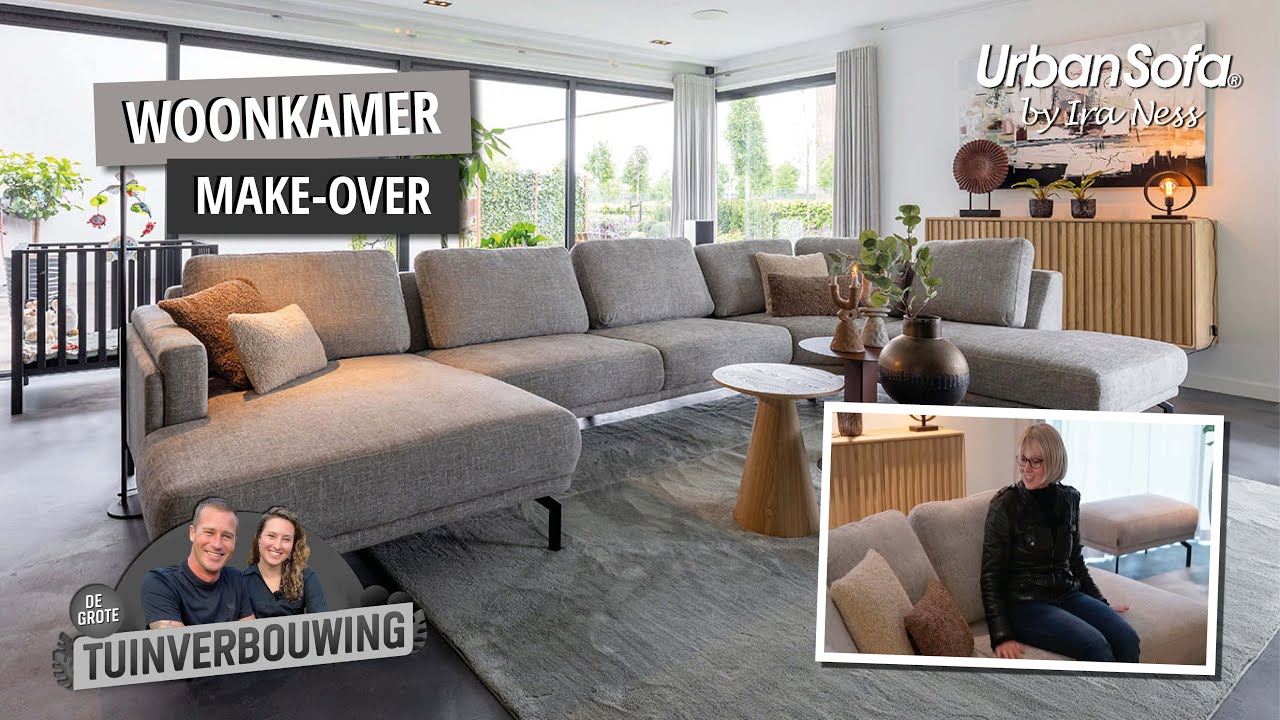 UrbanSofa | Vigo hoekbank met bijpassende hockers en voor de keuken de Odin barstoelen | S6E38
