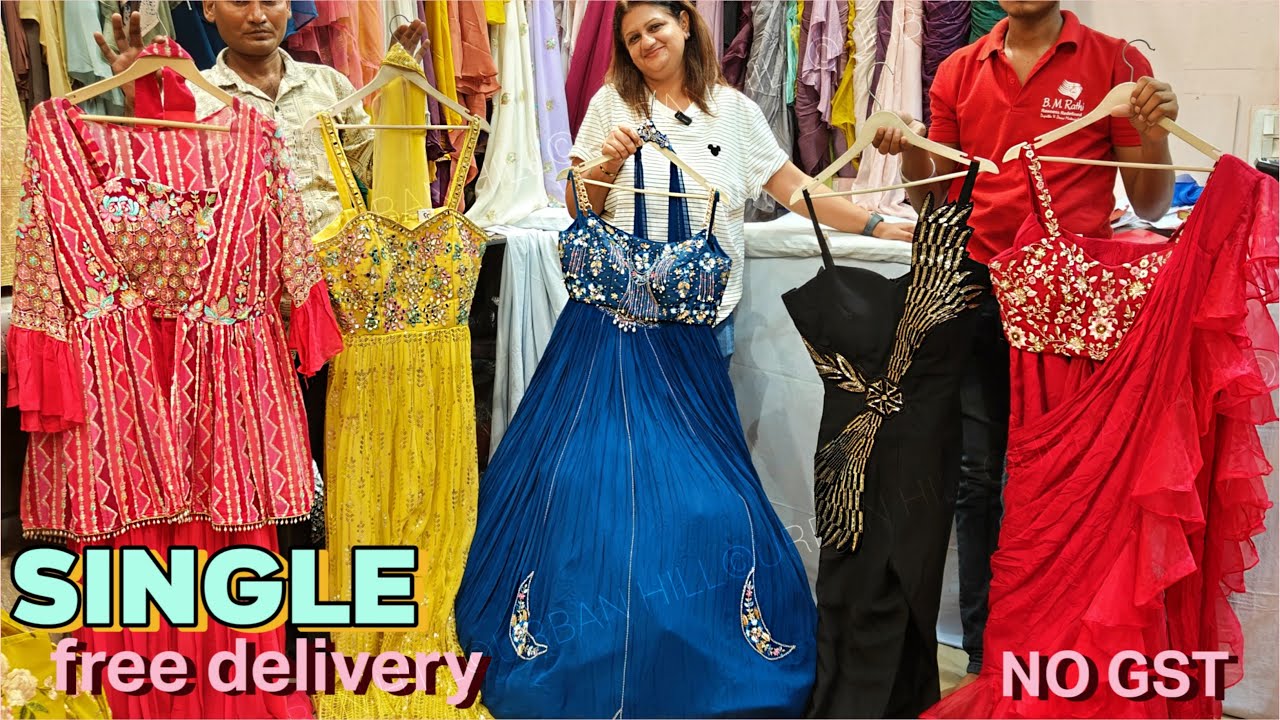 एक पीस भी ले फ्री डिलवरी फ्री GST BIGGEST DESIGNER SALE Gown Crop Top Lehenga Suit URBANHILL