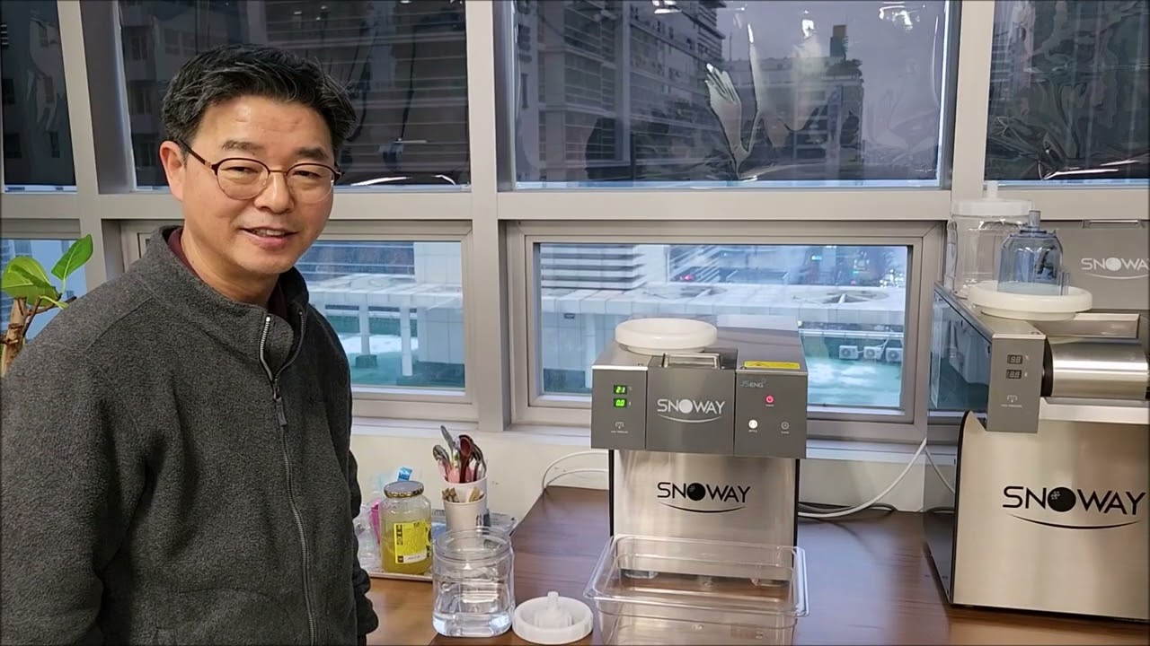 How to operate SNOWAY Mini-J(JSB-208W), Bingsu Machine Operation, 스노웨이 미니제이(JSB-208W) 눈꽃빙수기 작동방법