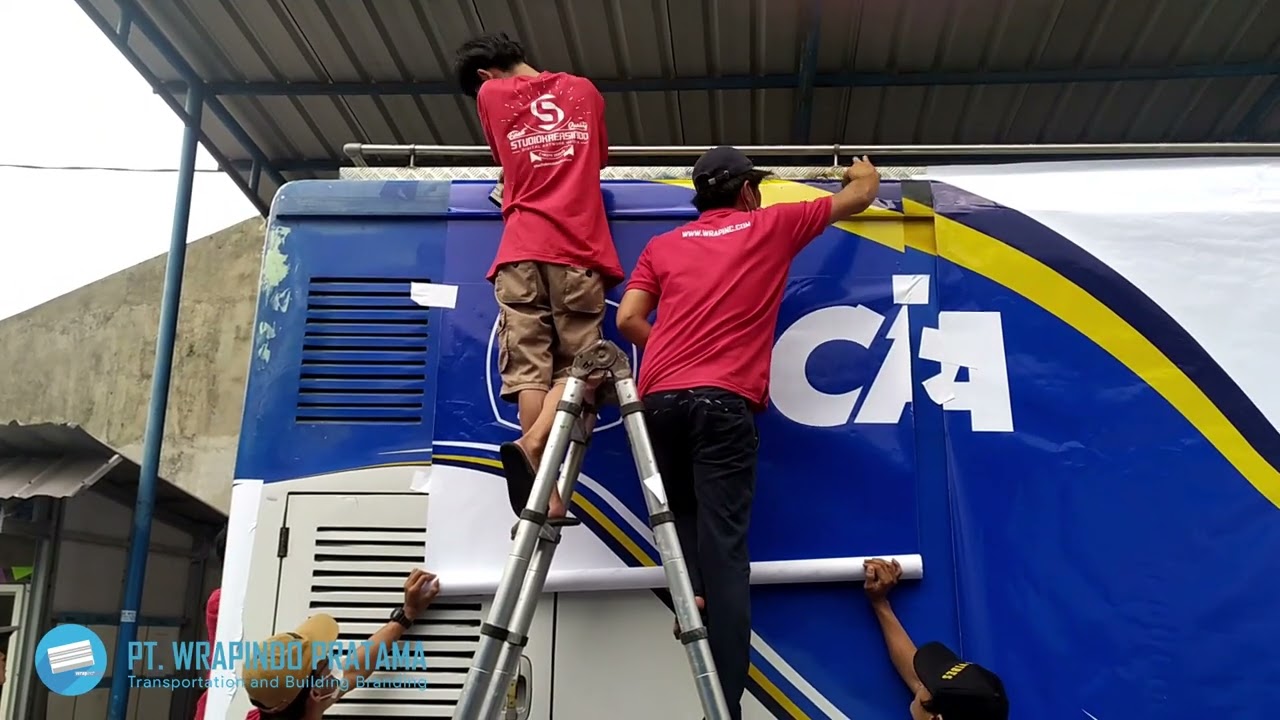 PASANG STICKER BUS I CAR BRANDING I WRAP