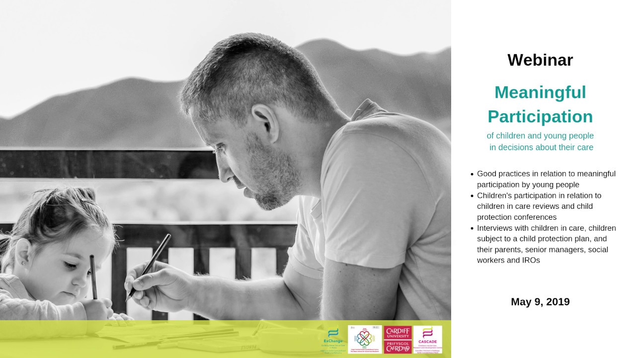 'Meaningful Participation of Children and Young People in Decisions About Their Care' Webinar