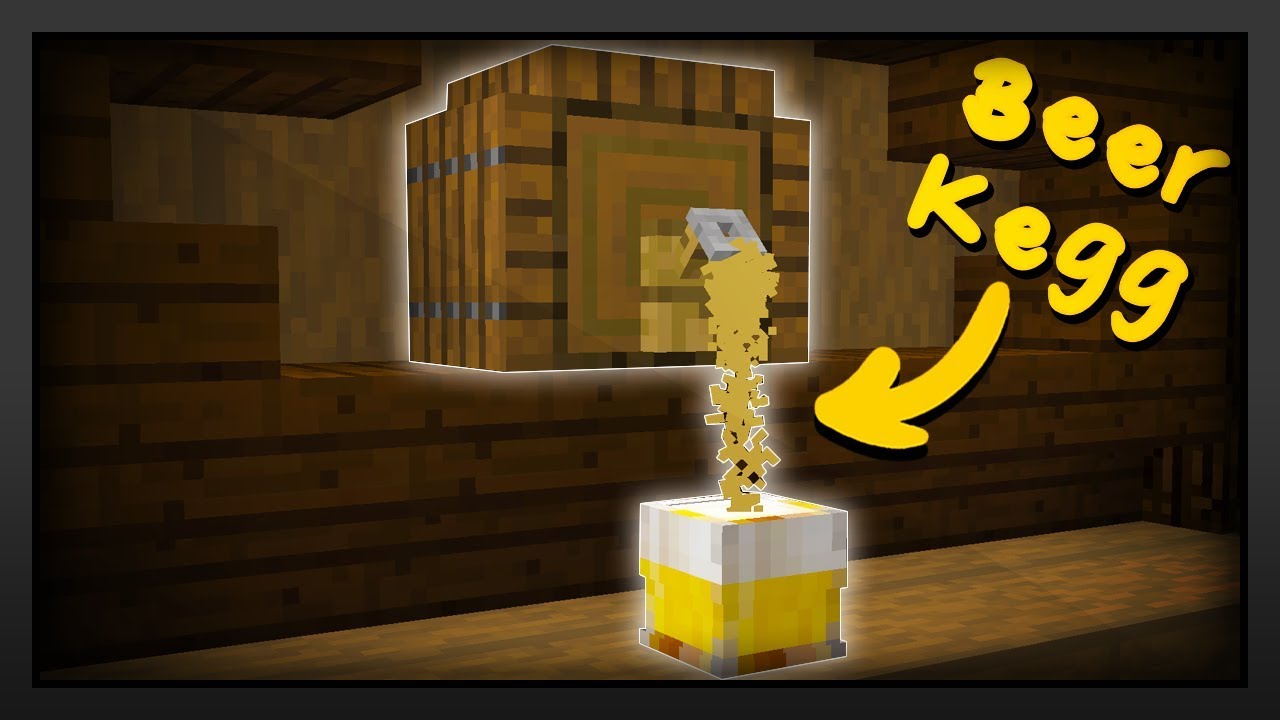 Minecraft - How To Make A Working Beer Kegg