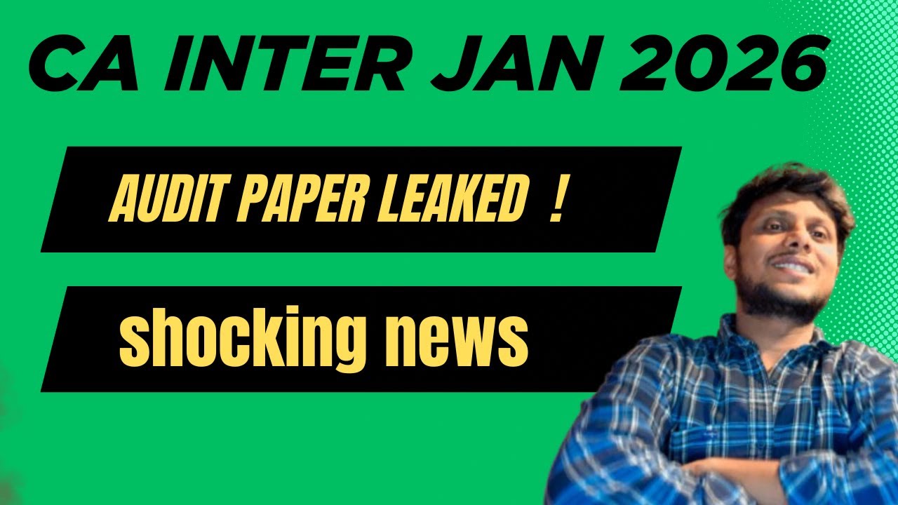 CA Inter January 2026 Audit paper leaked!