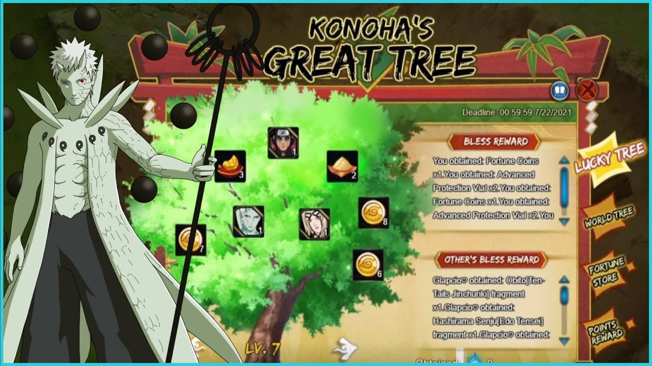 Spending 138,000 coupons in Konoha's Great Tree, Obito 10t BT's, Power Upgrade || Naruto Online UK