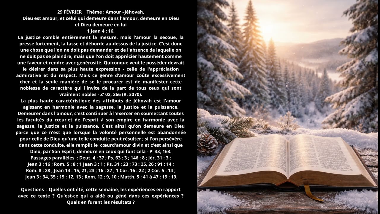 MANNE CÉLESTE - 29 FÉVRIER