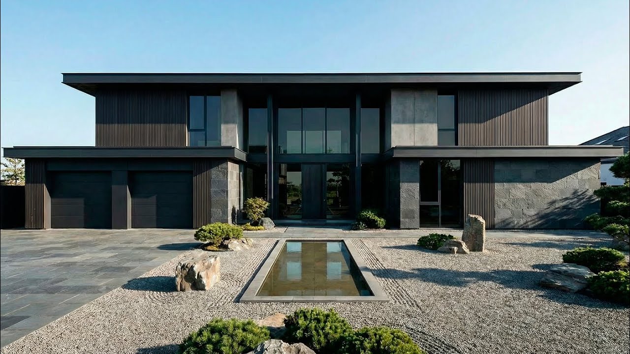 Japandi Luxury: ультимативный современный интерьер и строительство дома (Полный таймлапс)