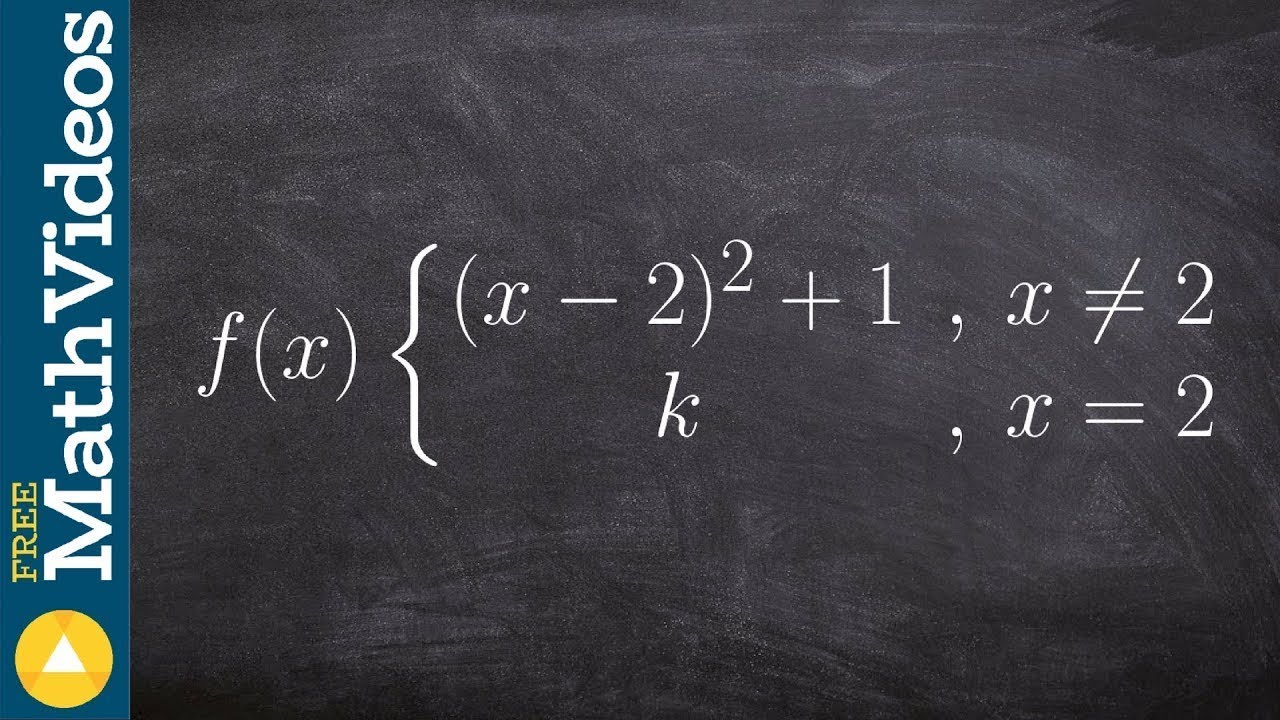 Find the value k that makes the piecewise function continuous