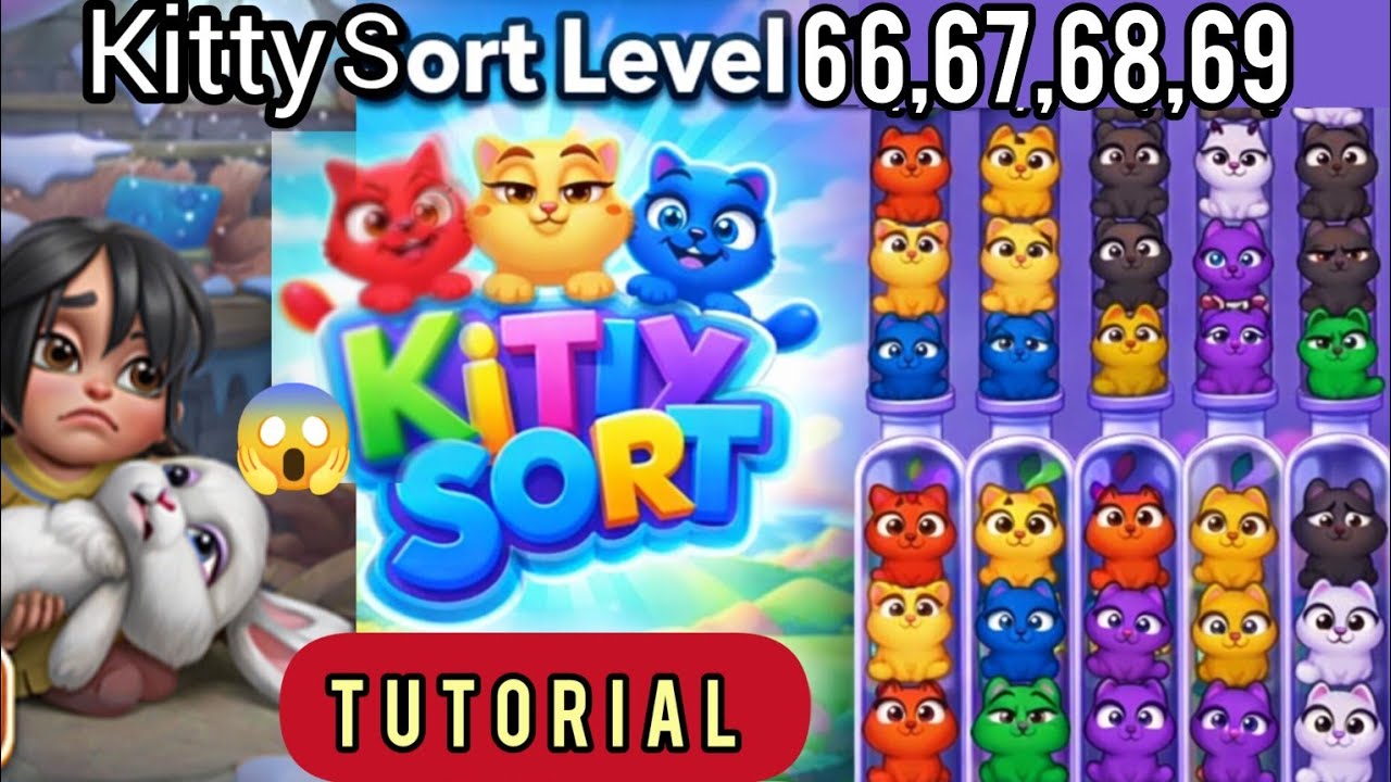 Kitty sort level 66-69 full gameplay #games #gaming #gameplay