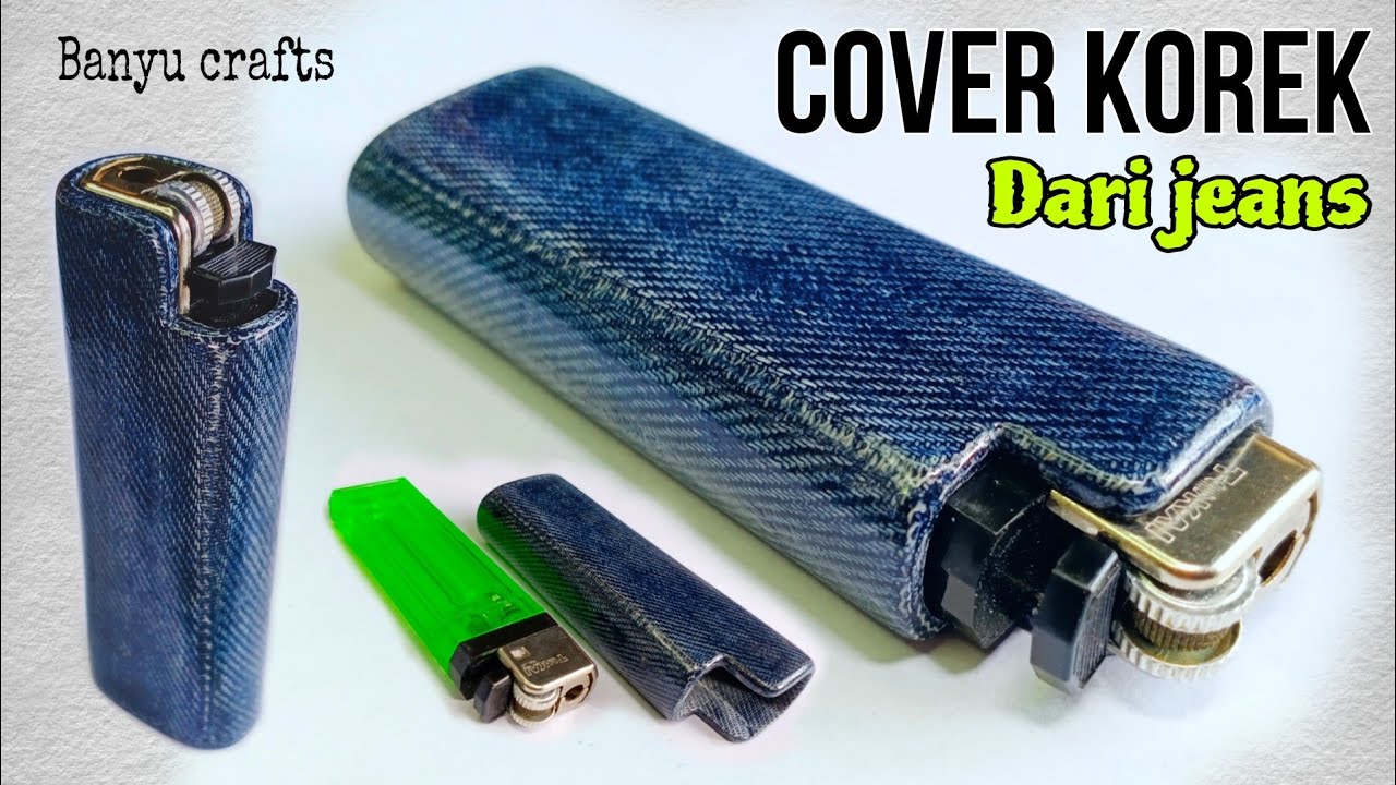 Kain jeans bekas bisa jadi cover korek / sarung korek
