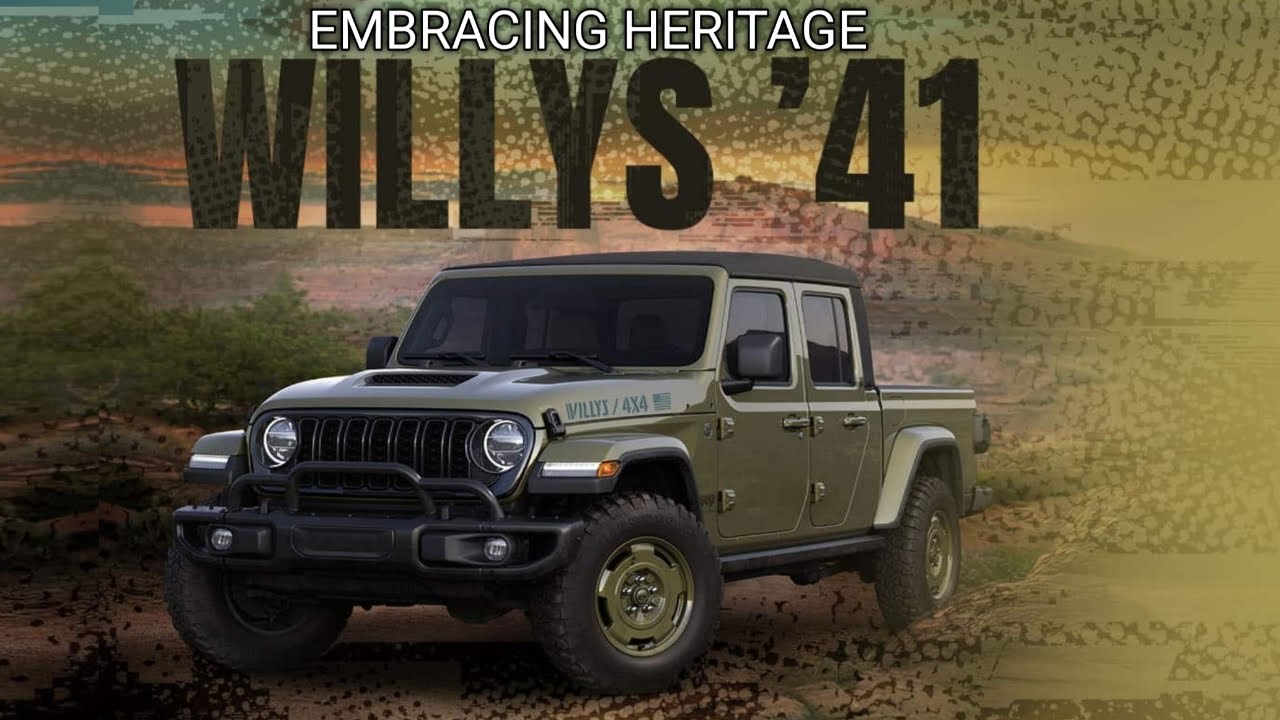 Jeep Gladiator 2026 WILLYS '41 — воплощение военного наследия джипов.