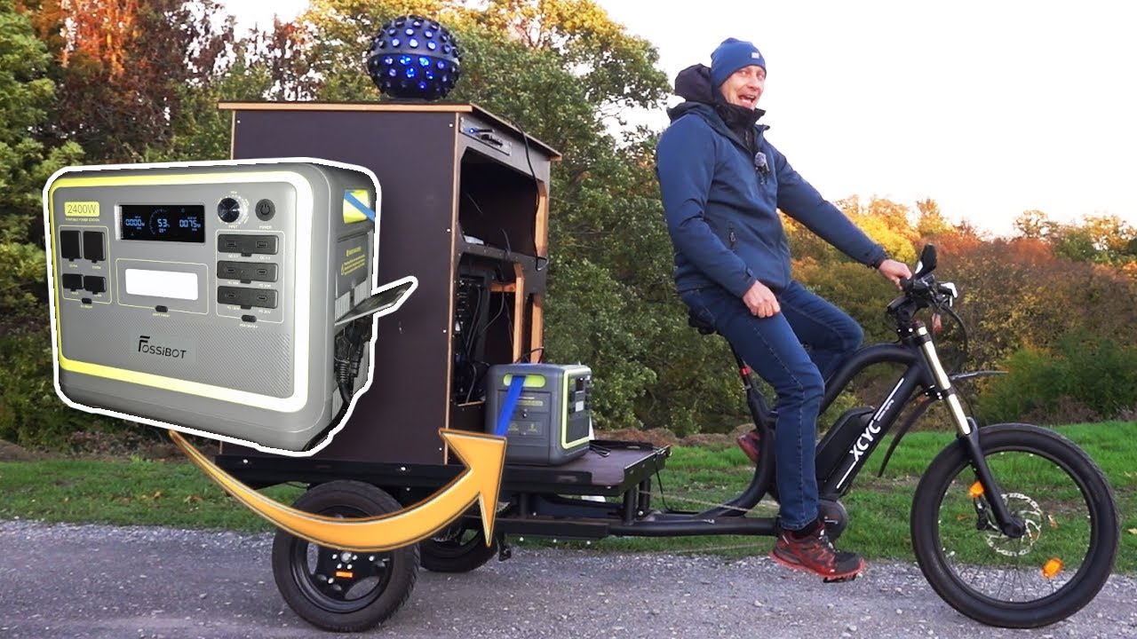 Fossibot F2400, Powerstation mit Besonderheiten, getestet an meiner mobilen Lastenrad Disco