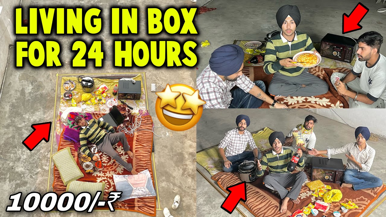 Living In Square For 24 Hours 10000/-₹🔥 - Bhut Aukha Dabbe Vich Pure 24 Ghante Rehna😭 - BeingBrand
