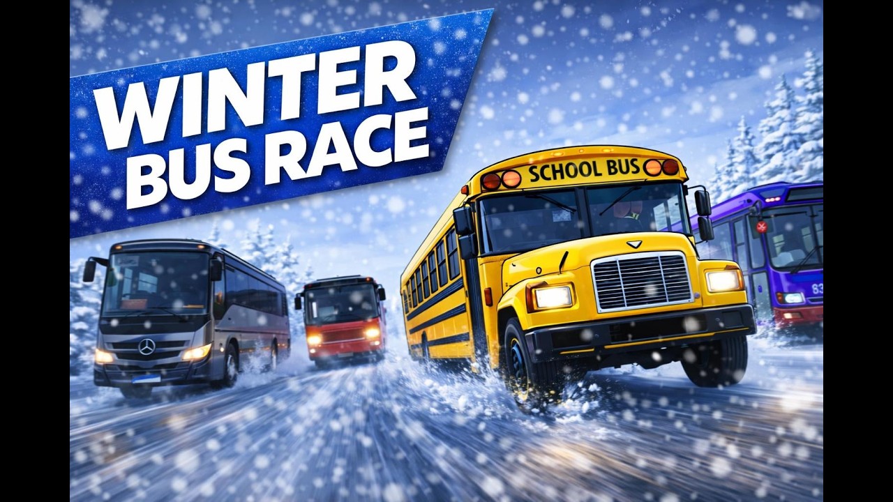 Winter MAD Bus Race in BeamNG.drive ❄️🚌 #2