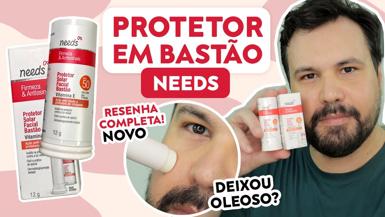 PROTETOR EM BASTÃO NEEDS Resenha Filtro Solar Firmeza e Antissinais