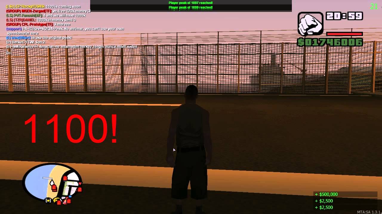 MTA CIT server Peak 1100th Player
