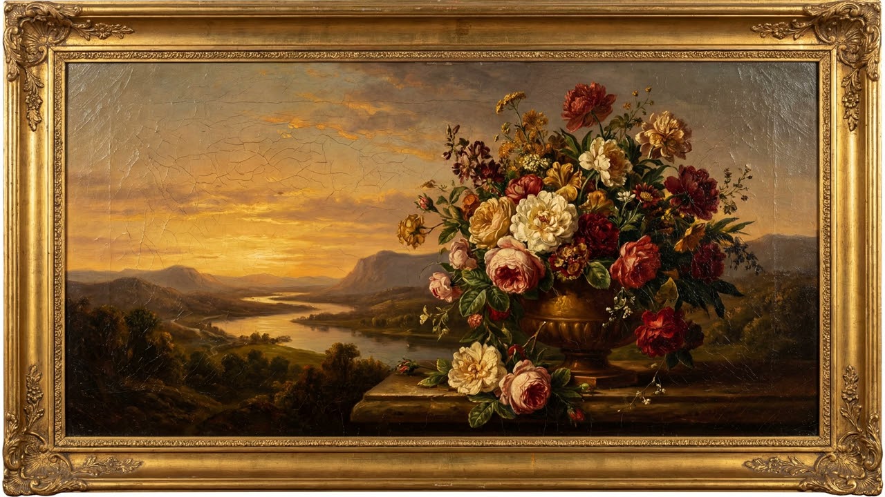 Moody Romance: A Dark Floral Masterpiece for Valentine's 4K