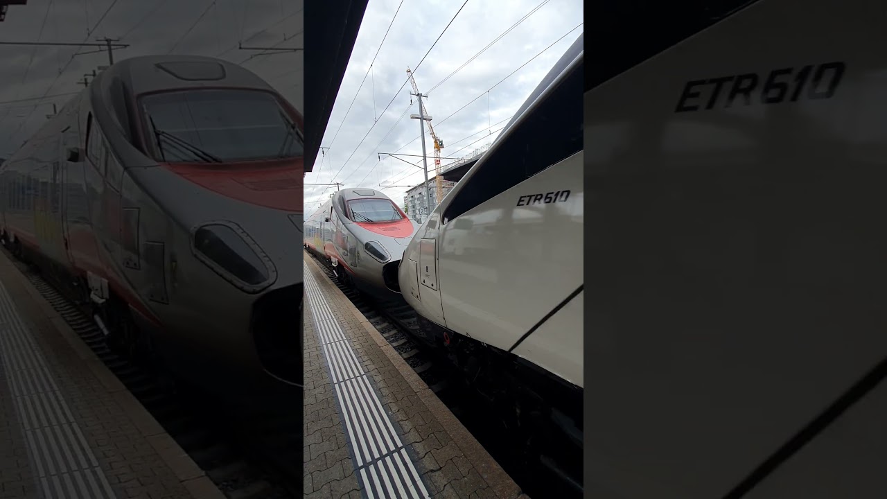 Eurocity ETR 610 train from Milan in Italy to Zurich in Switzerland.