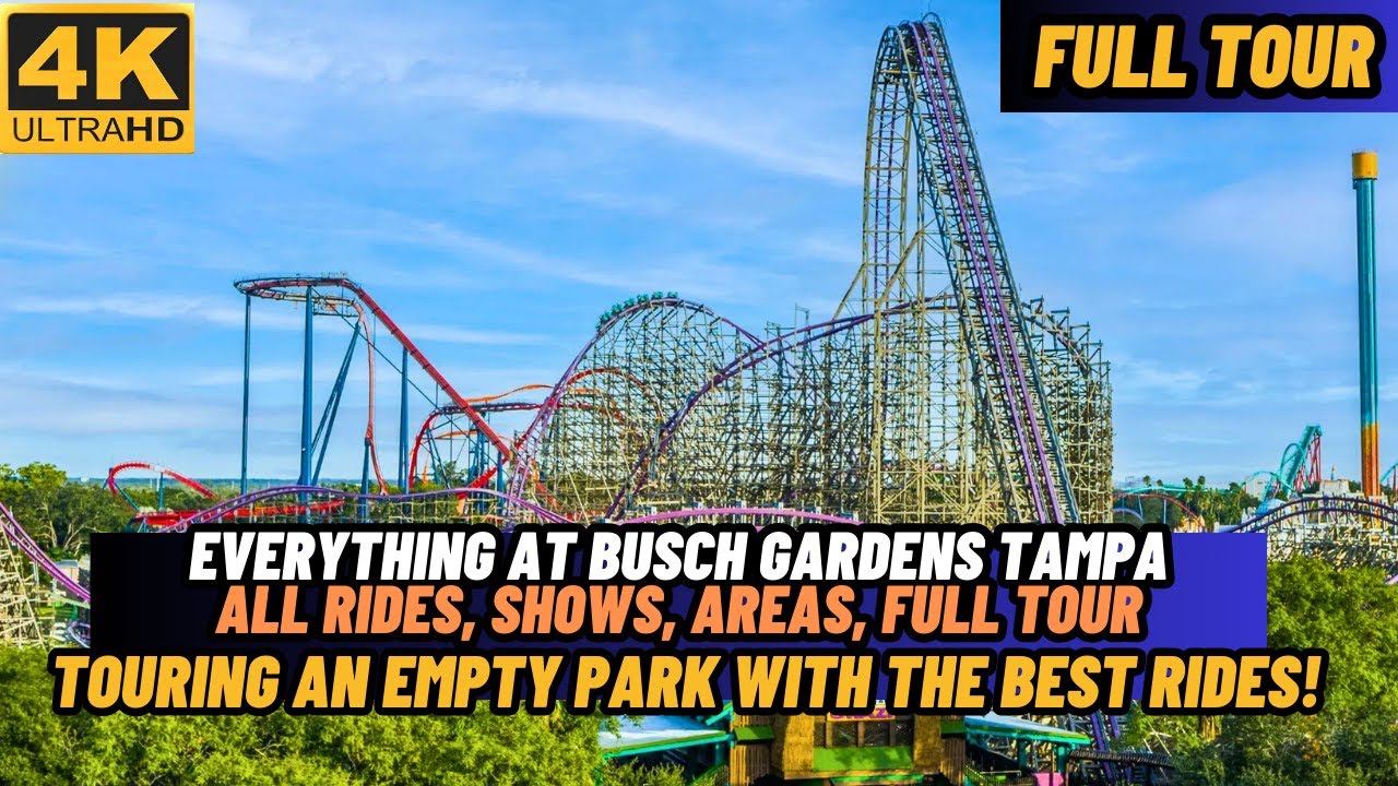 [4k] EVERYTHING at Busch Gardens Tampa ALL RIDES, SHOWS AND AREAS!