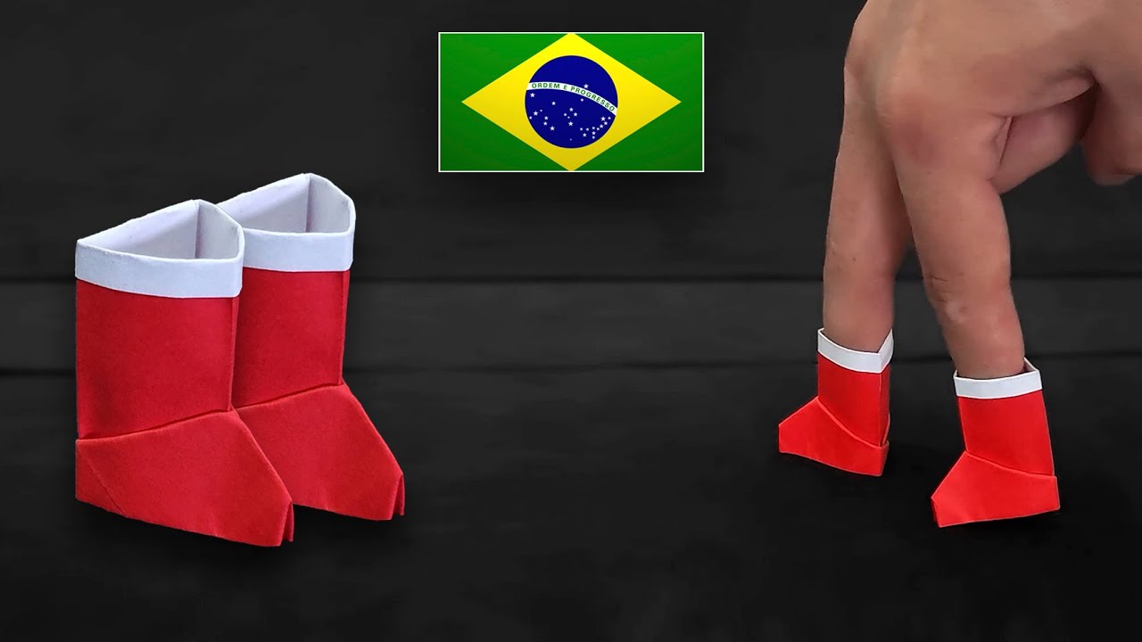 Como Fazer Botinhas de Papel - Origami Fácil!